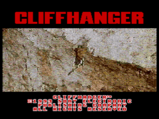 Cliffhanger title screen for Sega CD